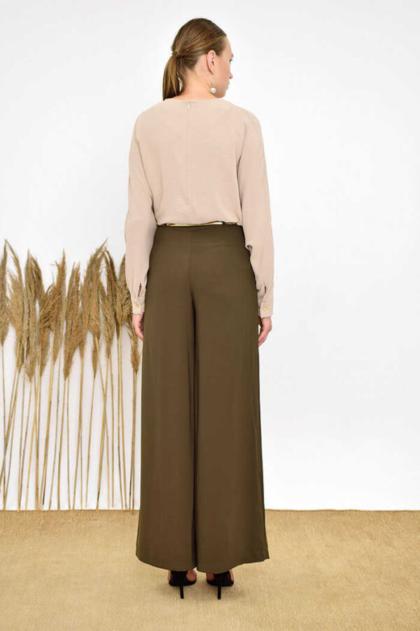 0125-1 Large Size Trousers Skirt Khaki - 4