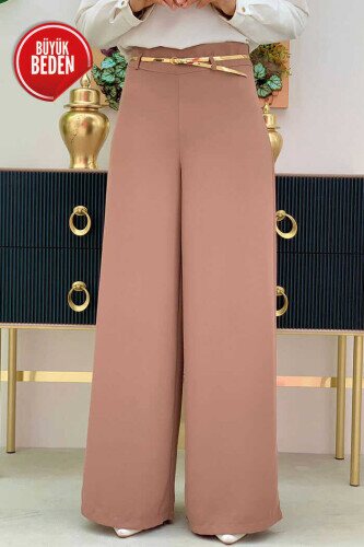 0125-1 Large Size Trousers Skirt Tan - 1