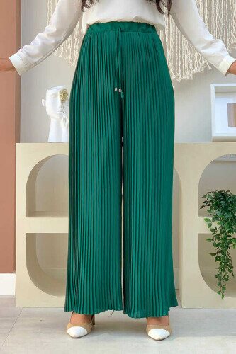 0129 Pleated Trousers Emerald 