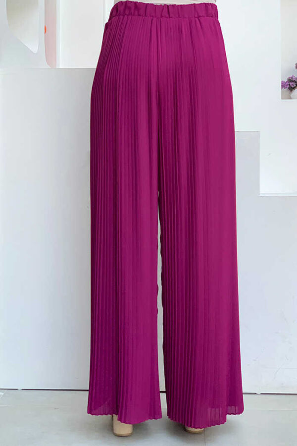 0129 Pleated Trousers Fuchsia - 2