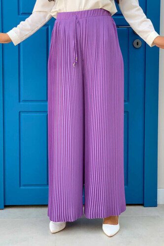 0129 Pleated Trousers Lilac 