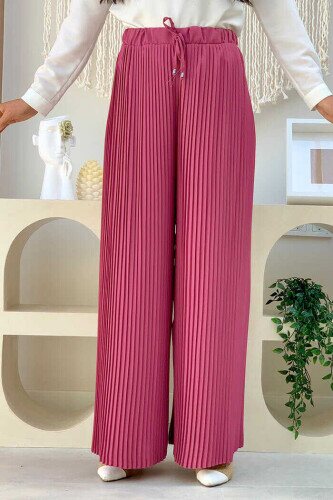 0129 Bundfaltenhose Getrocknete Rose 