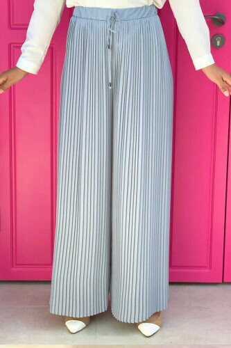 0129 Pleated Trousers Gray 