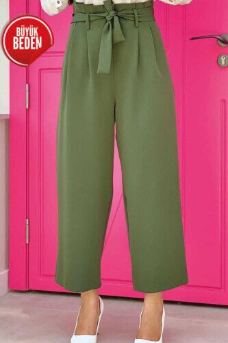 0174-1 Große Taillenhose Khaki 