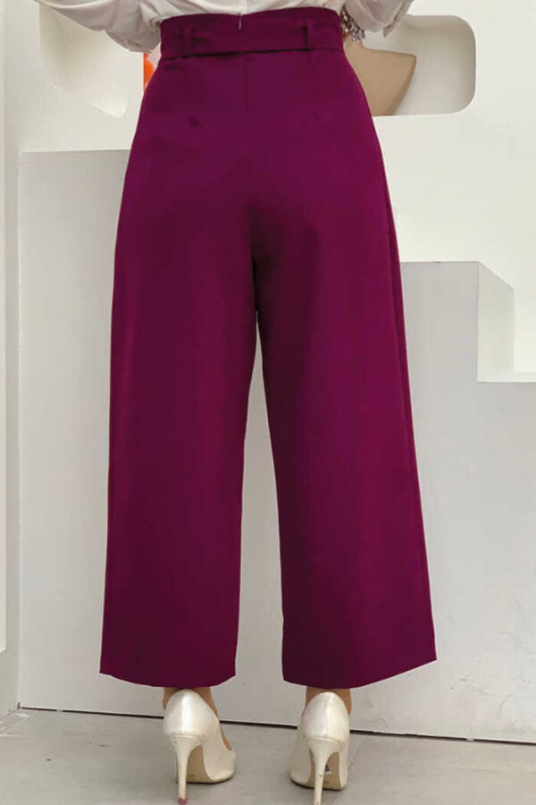 0174-1 Große Taillenhose Lila - 2