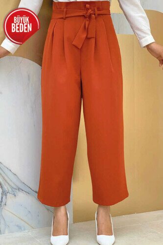 0174-1 Large Size Waist Tied Trousers Tile 