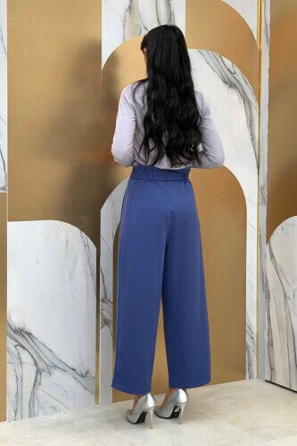 0174 Waist Tied Trousers Indigo - 2