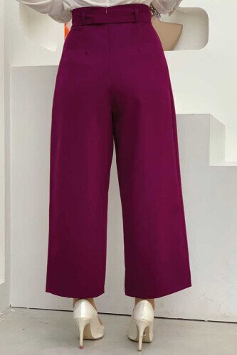 0174 Waist Tied Trousers Purple - 2