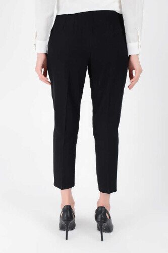 0201-1 Large Size Carrot Length Trousers Black - 4