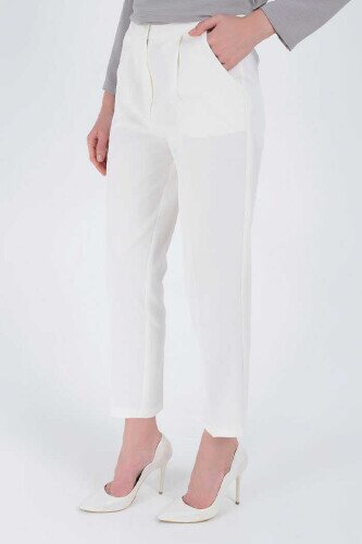 0201 Carrot Length Trousers Ecru - 2