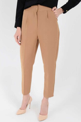 0201 Carrot Length Trousers Tan 