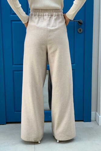 Zippered Pocket Detailed Cachet Trousers 0272 Stone - 3