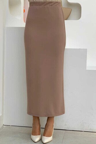 1074-1 Large Size Lycra Skirt Stone 