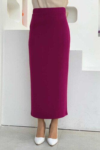 1074 Lycra Skirt Fuchsia 