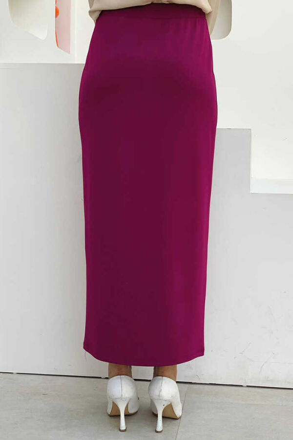 1074 Lycra Skirt Fuchsia - 2