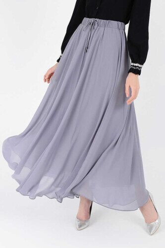 1141 Chiffon Skirt Gray 