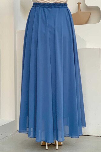 1141 Chiffon Skirt Indigo - 2