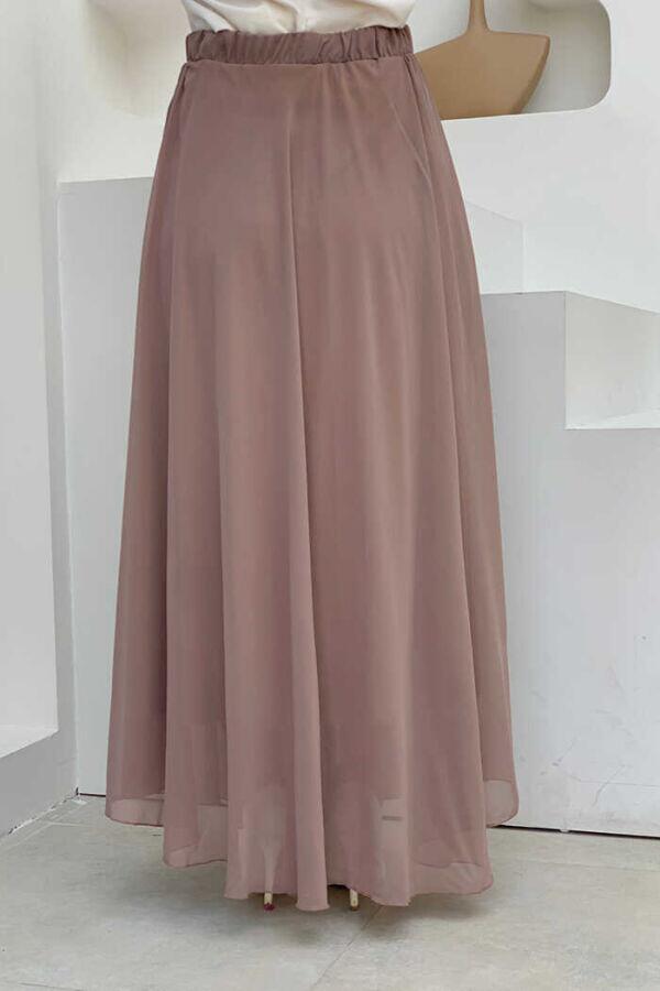 1141 Chiffon Skirt Mink - 2