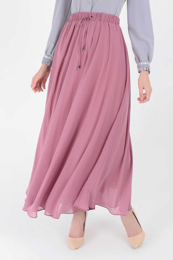 1141 Chiffon Skirt Powder - 1