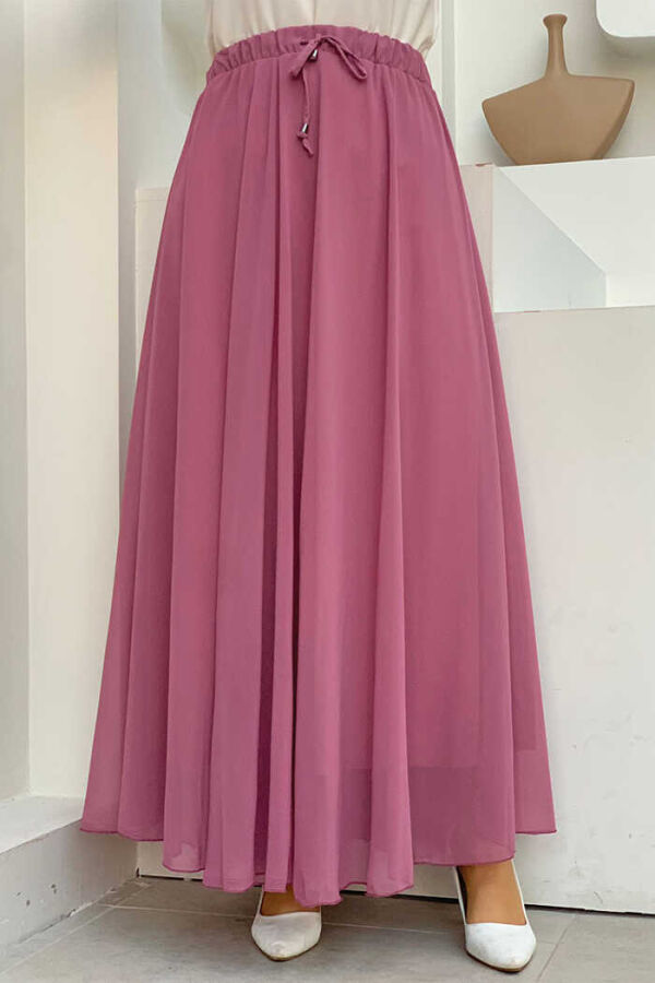 1141 Chiffon Skirt Dried Rose - 1