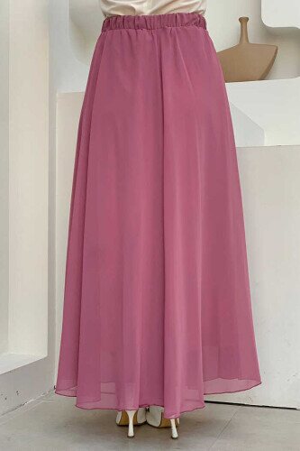 1141 Chiffon Skirt Dried Rose - 2