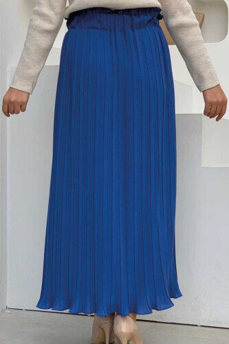 1143 Pleated Straight Skirt Indigo - 2