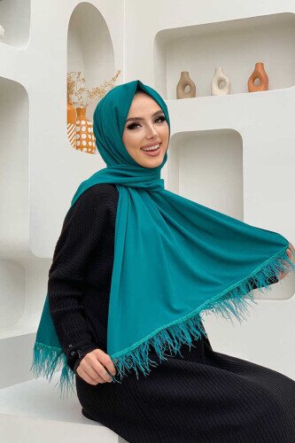 2019 Feather Shawl Emerald 