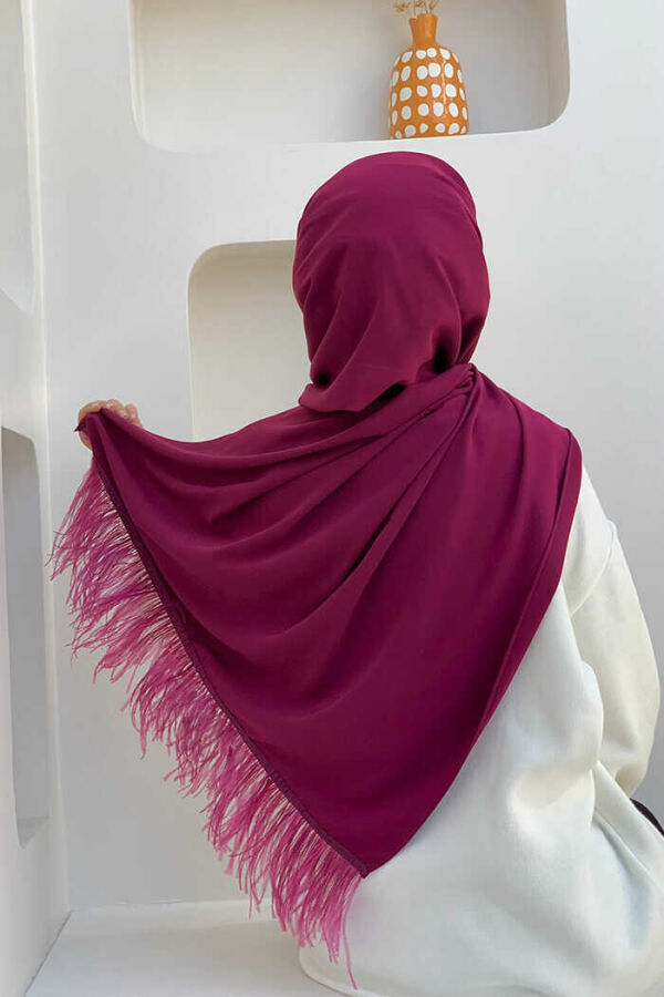 2019 Feather Shawl Plum - 3