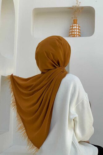 2019 Feather Shawl Tan - 3