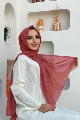 2019 Chiffon Shawl Pomegranate Blossom - 1