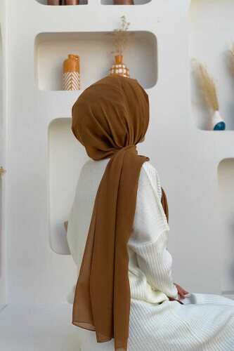 2019 Chiffon Shawl Tan - 3