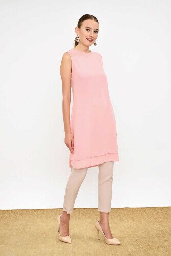 2340 Short Zero Sleeve Underwear Tunic Powder - 2