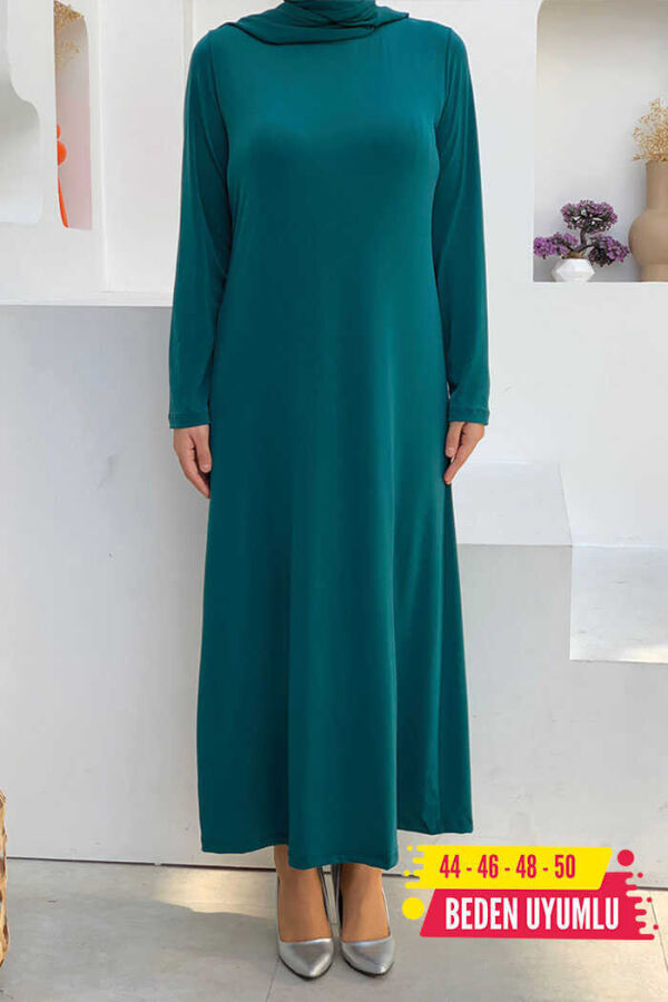 3202-1 Plus Size Sandy Dress Emerald - 1