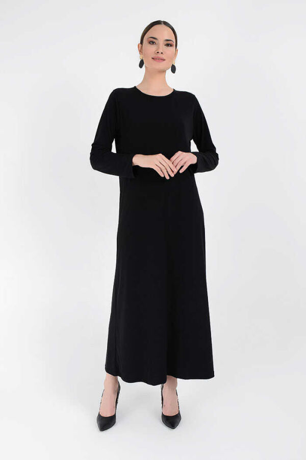 3202 Sandiges Kleid Schwarz - 2