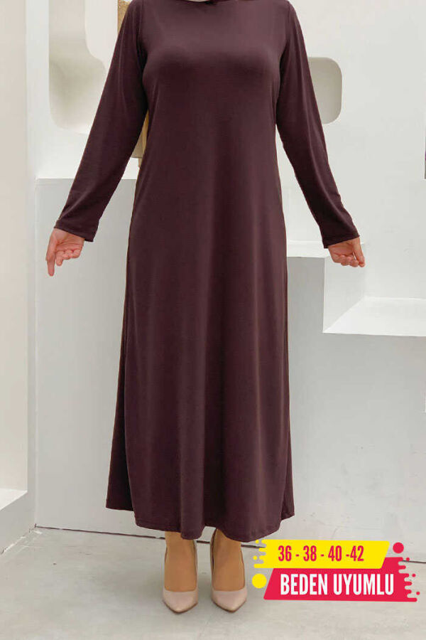 3202 Sandiges Kleid Braun - 1