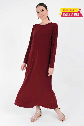 3202 Sandy Dress Claret Red 