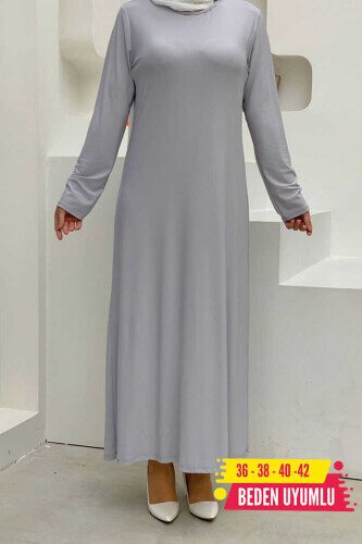 3202 Sandiges Kleid Grau 