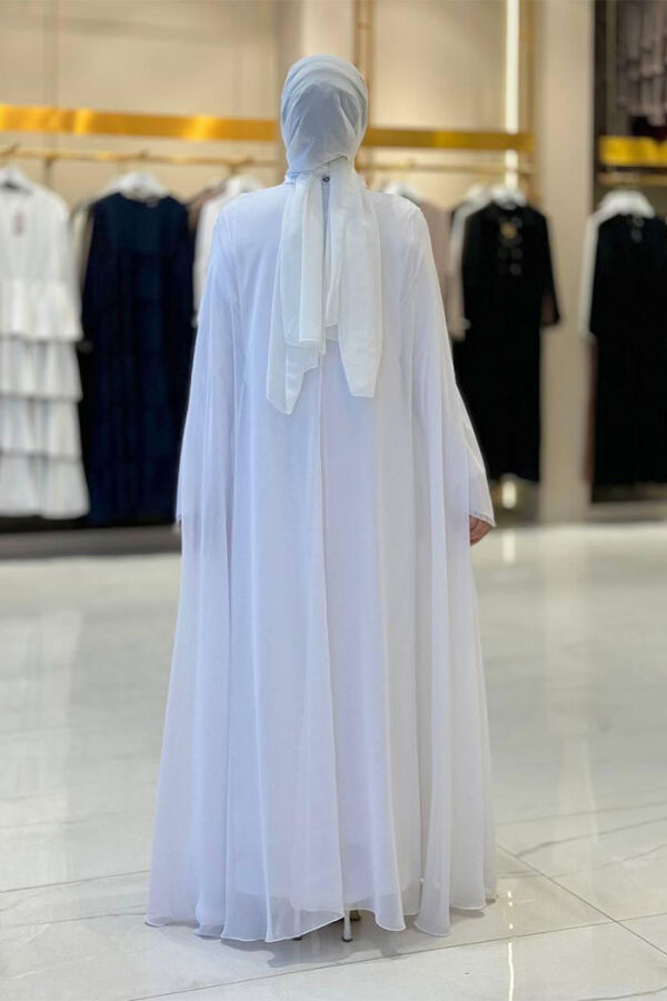 Elbise Abaya Takım 3921 Ekru - 2