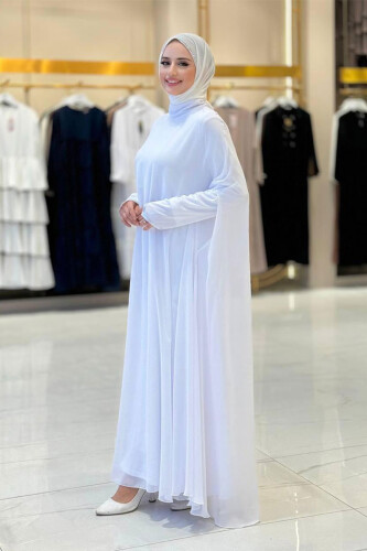 Elbise Abaya Takım 3921 Ekru - 3