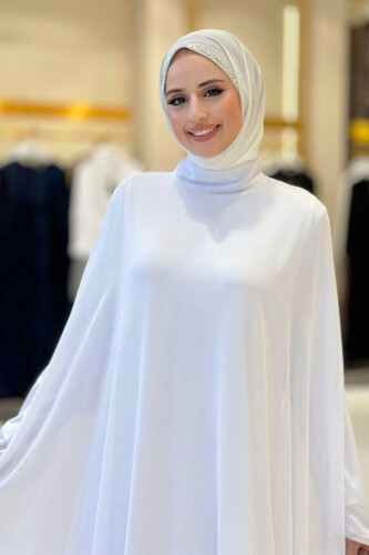 Elbise Abaya Takım 3921 Ekru - 4