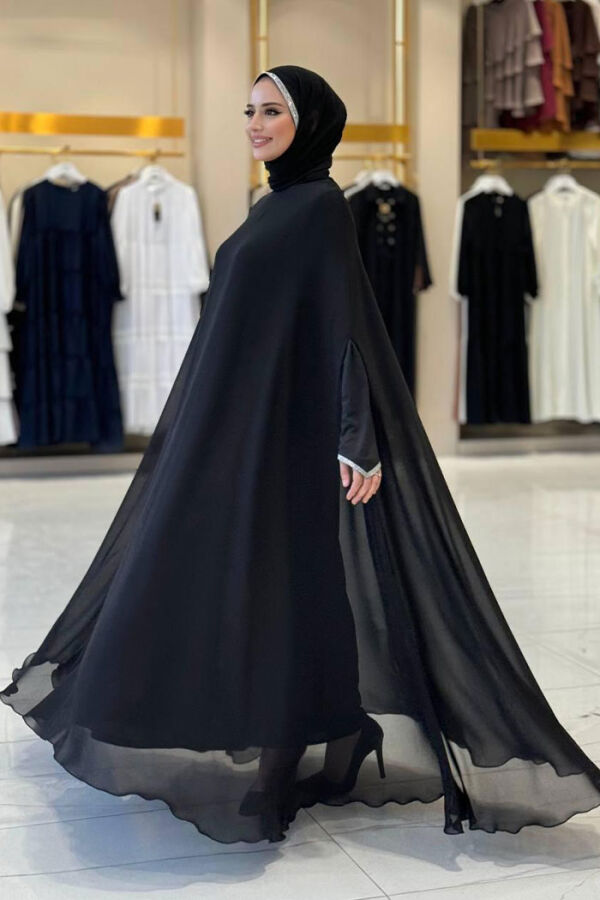 Elbise Abaya Takım 3921 Siyah - 3