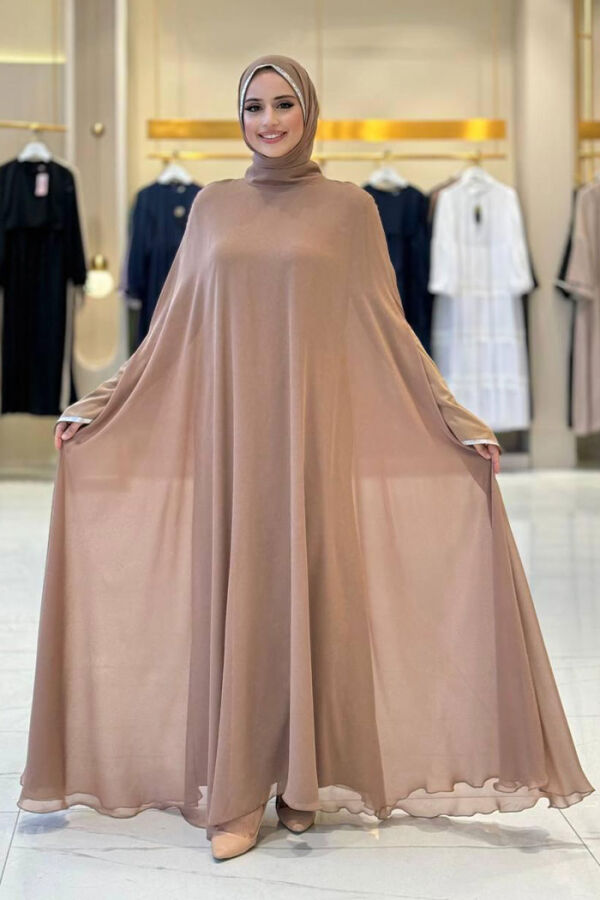 Elbise Abaya Takım 3921 Vizon - 1