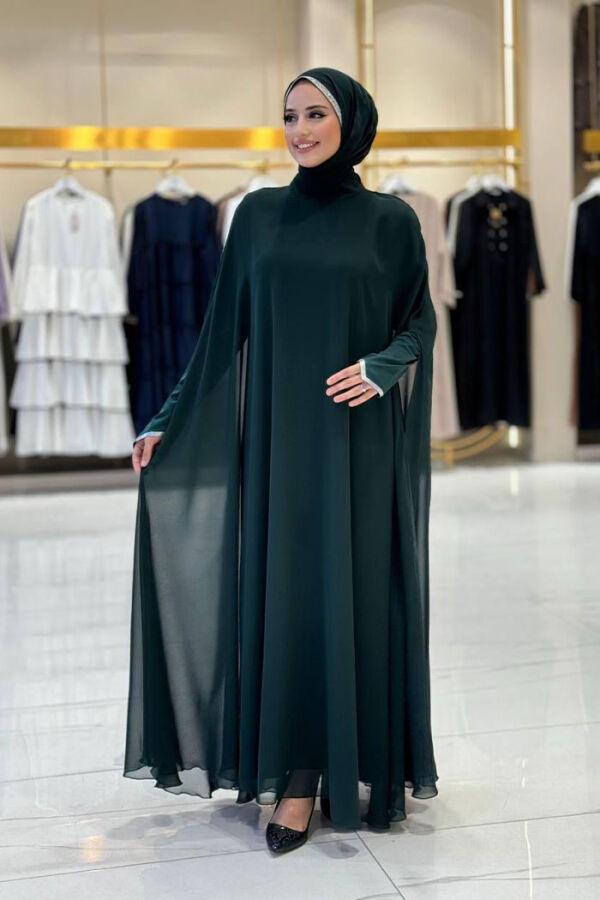 Elbise Abaya Takım 3921 Zümrüt - 3