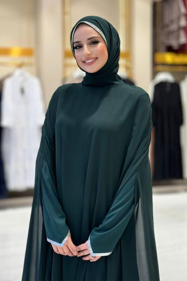 Elbise Abaya Takım 3921 Zümrüt - 4