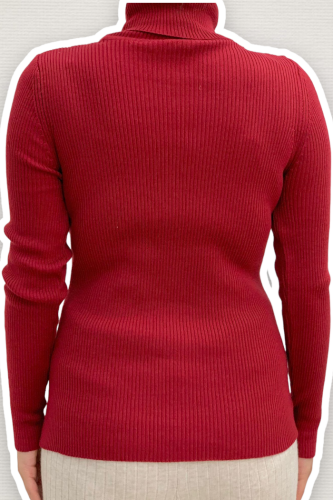 4138 Fisherman's Sweater Claret Red - 2