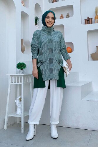 4381 Knitwear Tunic Emerald - 1