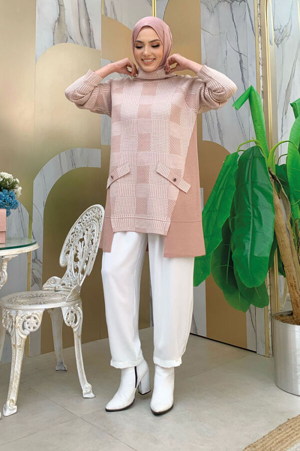 4381 Knitwear Tunic Powder - 1