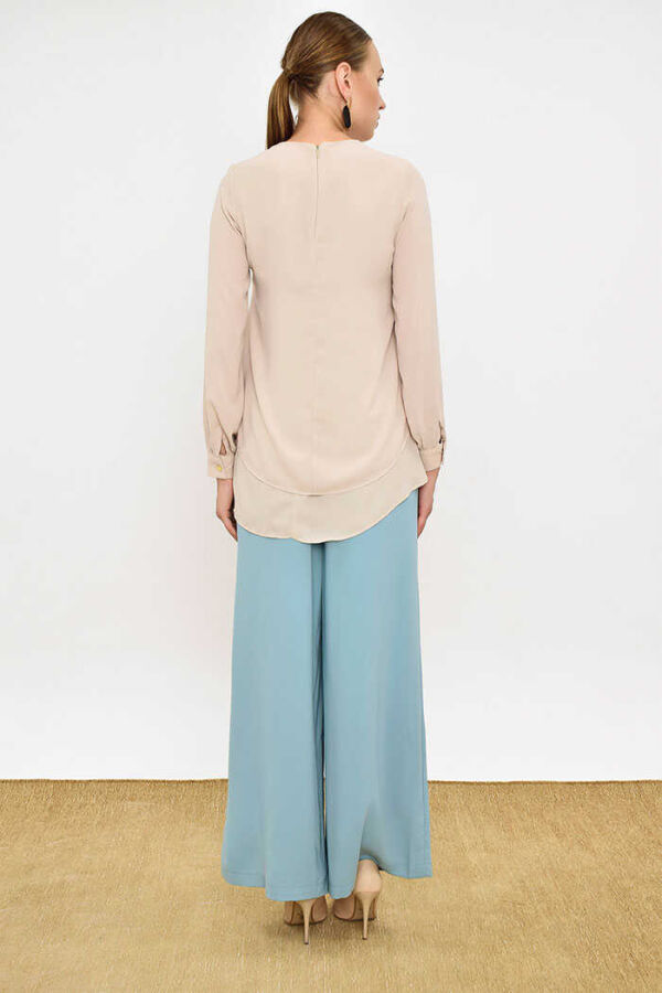 5148 Floor Chiffon Blouse Stone - 3